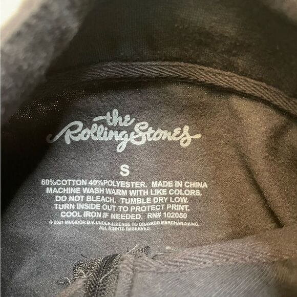 The Rolling Stones Quarter Zip Lightweight Sweatshirt Women Small Gray Music - Picture 5 of 6